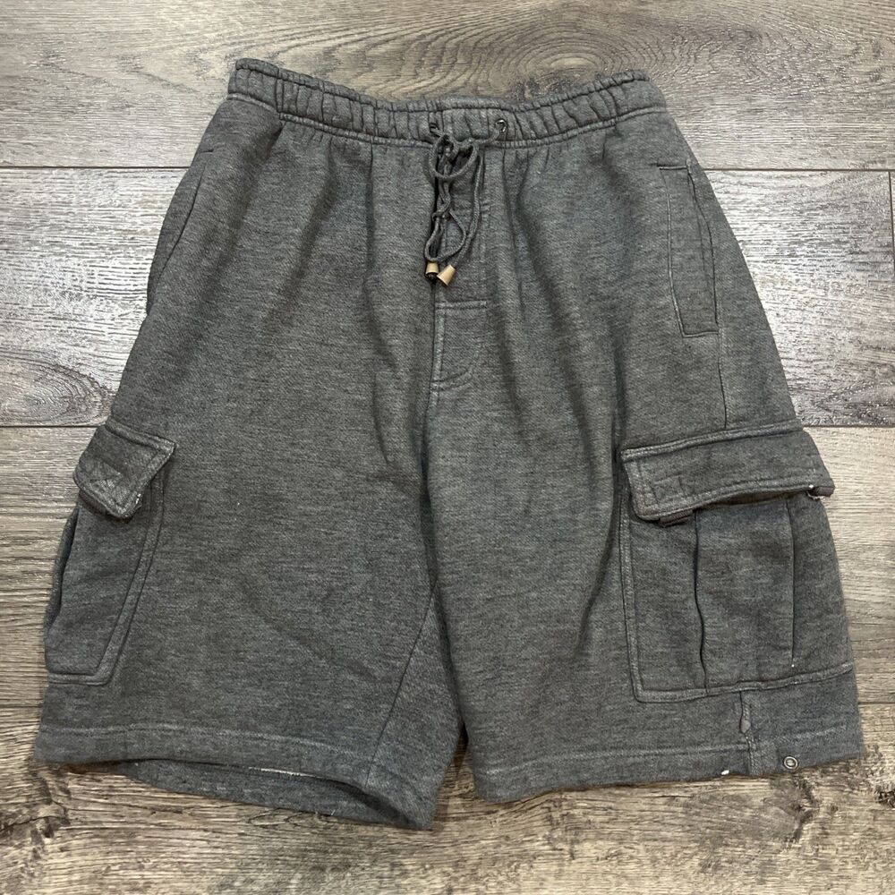 Vintage 90s Joker Brand Cargo Sweat Shorts USA Hip Hop Skate Streetwear Mens XL